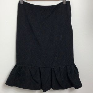 Lanvin black peplum skirt size 38